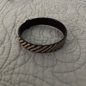 Hand Woven Black and Tan Adjustable Cuff Accessory Bracelet